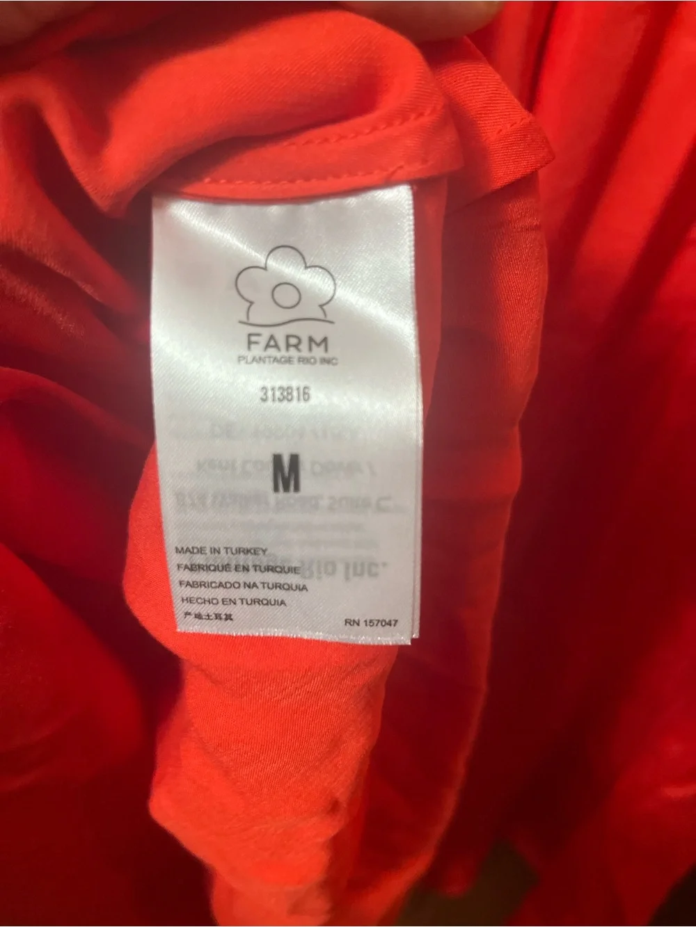Farm Rio red maxi cut-out dress